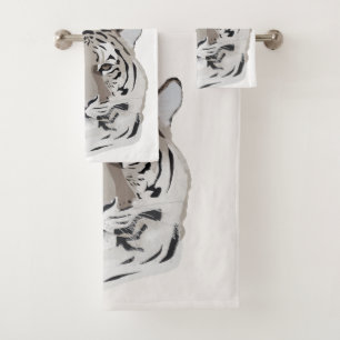 Tiger, tiger face, symbol of 2022  bath towel set