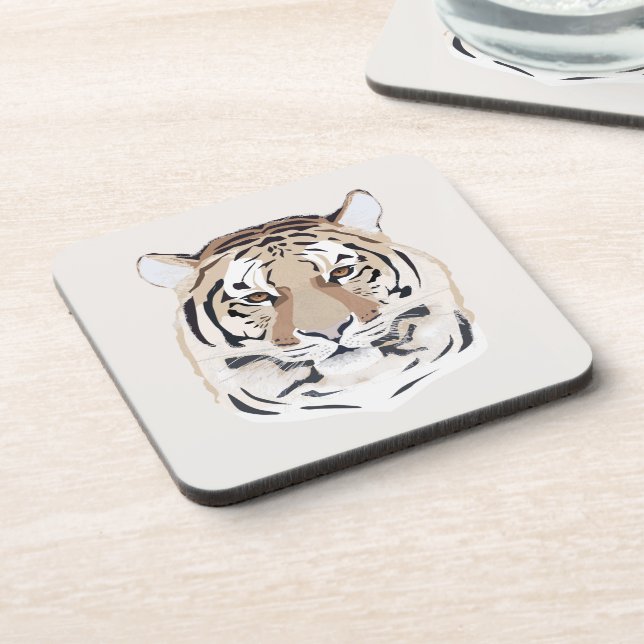 Tiger, tiger face, symbol of 2022 coaster (Left Side)