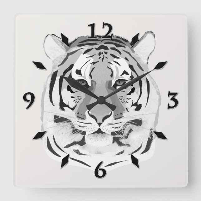 Tiger, tiger face, symbol of 2022 round clock (Front)