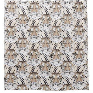 Tiger, tiger face, symbol of 2022 shower curtain