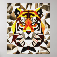 Tiger Tiger Fearful Symmetry Geometric Art