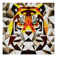 Tiger Tiger Fearful Symmetry Geometric Art