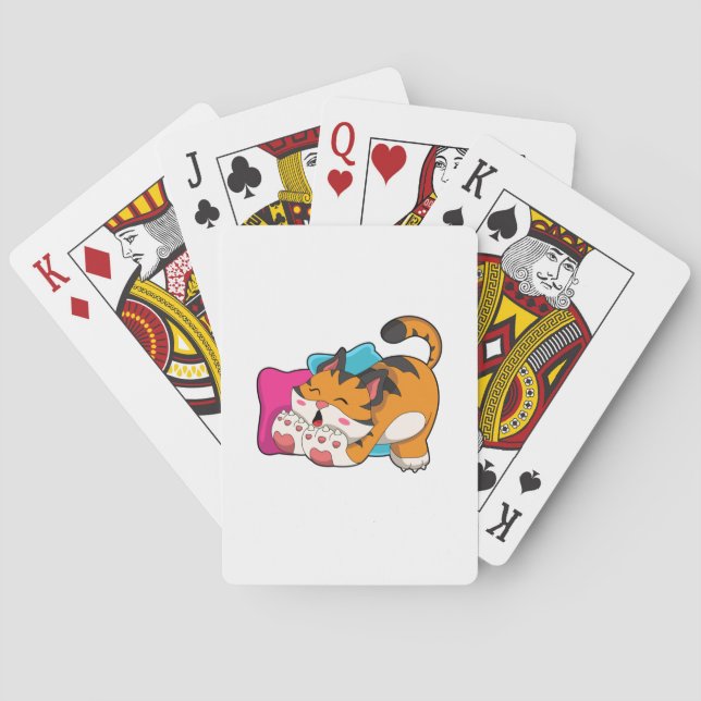 Tiger tired playing cards (Back)