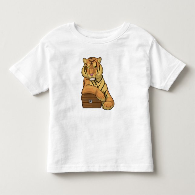 Tiger Treasure chest Toddler T-Shirt (Front)