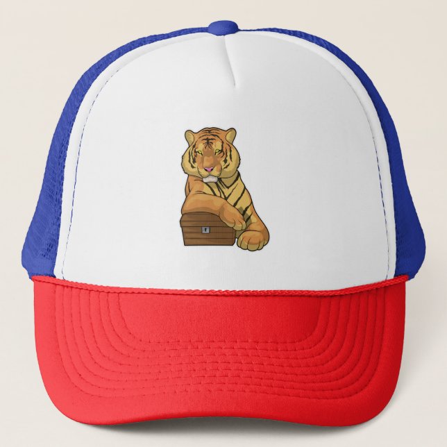 Tiger Treasure chest Trucker Hat (Front)