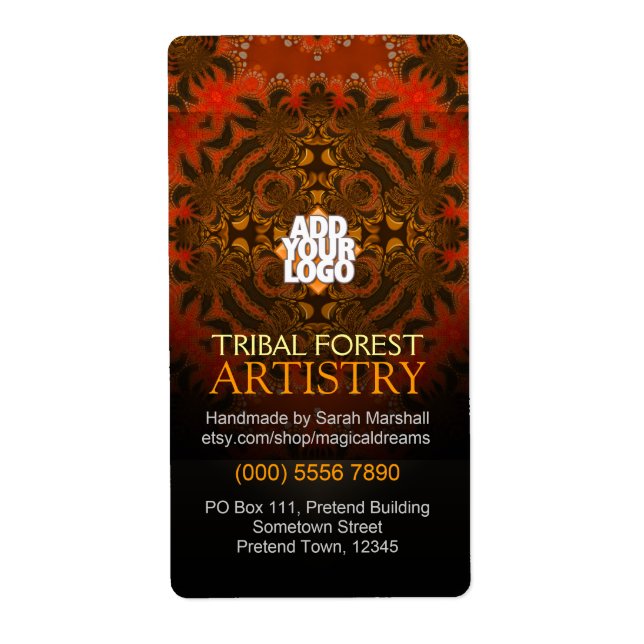 Tiger Tribal Forest Artistry Label (Front)