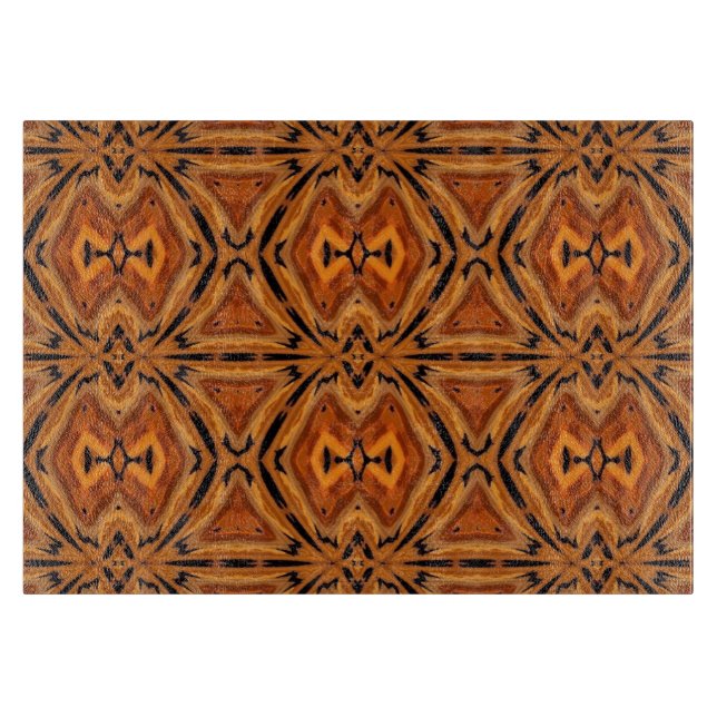 Tiger Tribal Modern Abstract Geometric  Cutting Board (Front)