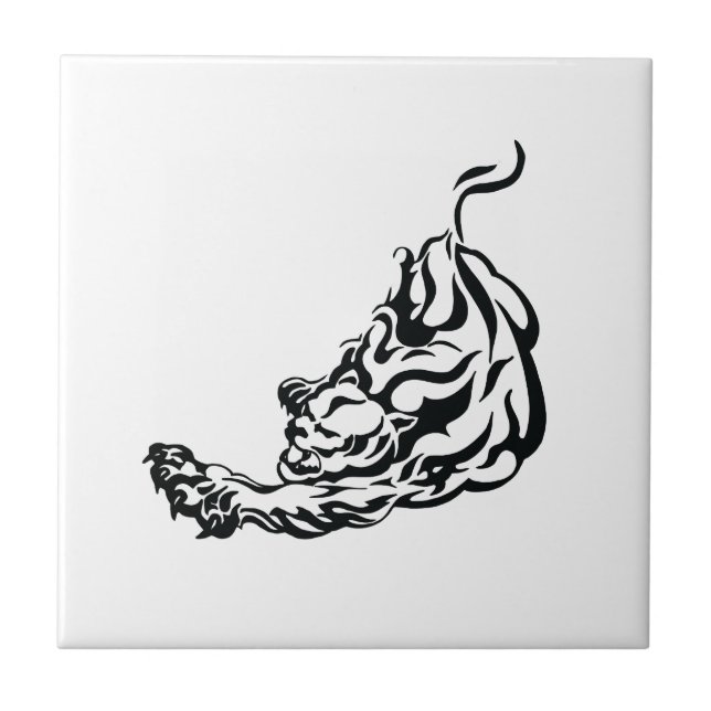 Tiger Tribal Tattoo Tile (Front)
