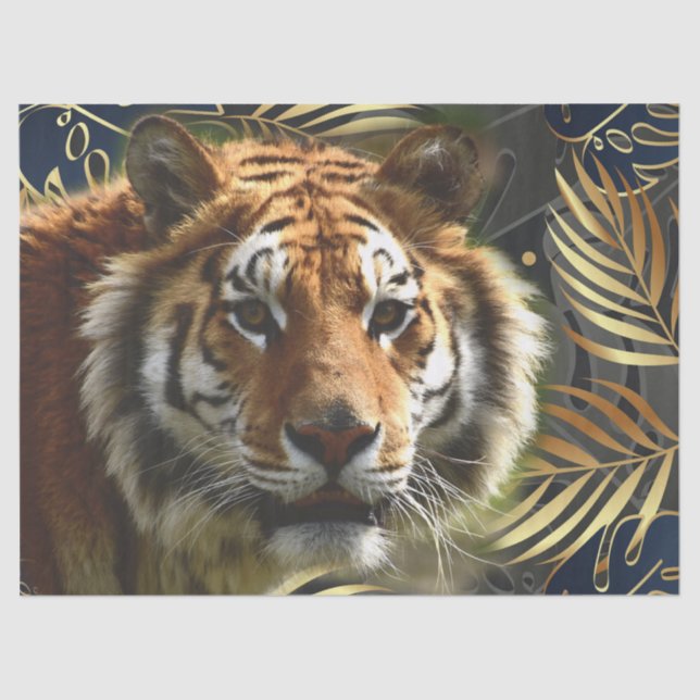 Tiger Tropical Palm Tissue Paper (Front)