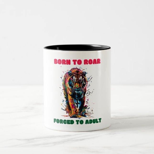 Tiger Two-Tone Coffee Mug (Center)