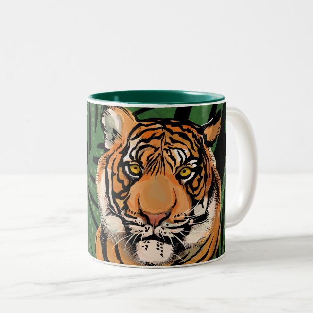 Tiger  Two-Tone coffee mug (Front Right)