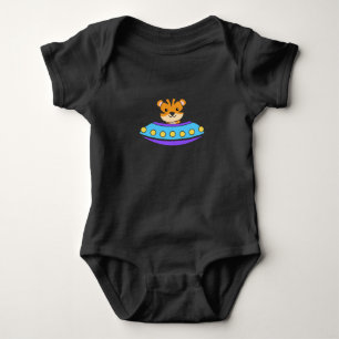 Tiger Universe UFO In Space Spaceship Baby Bodysuit