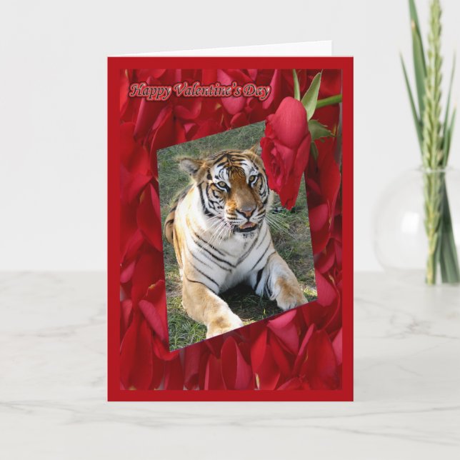 Tiger Valentine Card (Front)