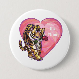 Tiger Valentine's Day 7.5 Cm Round Badge