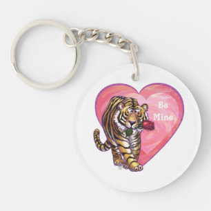Tiger Valentine's Day Key Ring