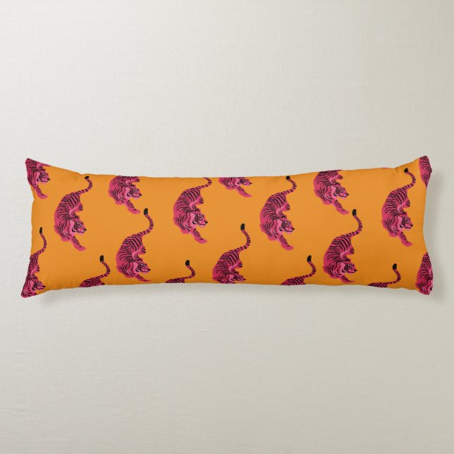 Tiger - Vibrant Pink Body Cushion (Front)