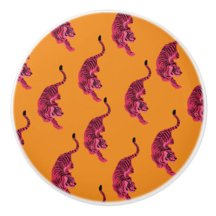 Tiger - Vibrant Pink Ceramic Knob