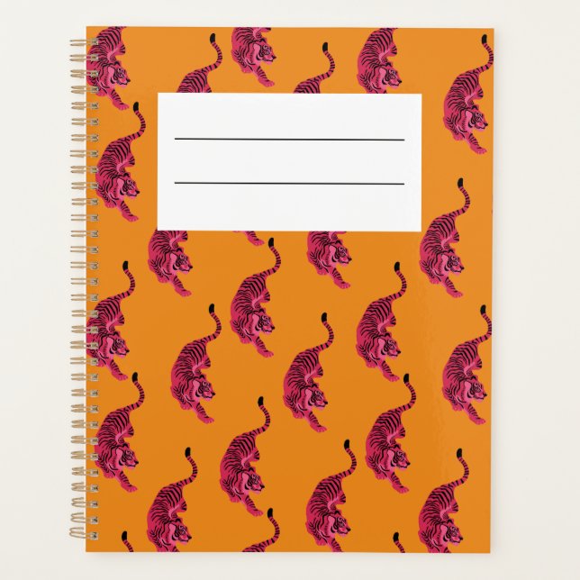 Tiger - Vibrant Pink Planner (Front)