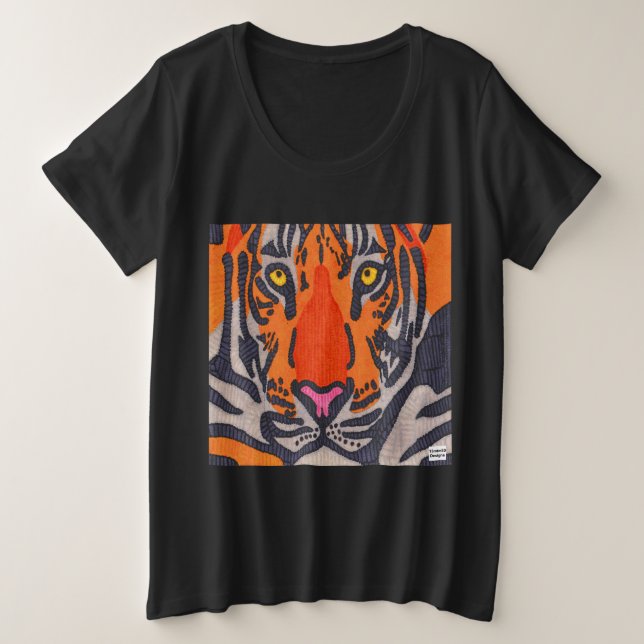 Tiger (vivid) - Women's Plus Size T-Shirt (Design Front)