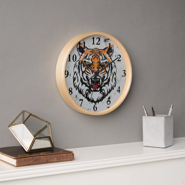 Tiger Wall Clock! Clock (Office)