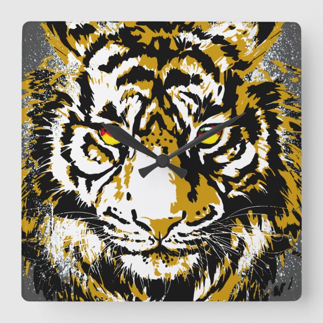 Tiger Wall Clock - Tiger Head Clock (Front)