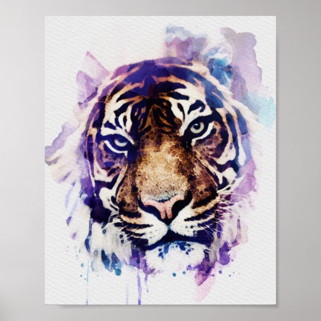 Tiger Watercolor Poster (Front)
