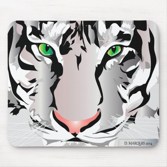 TIGER-WHITE/GREY MOUSEPAD (Front)