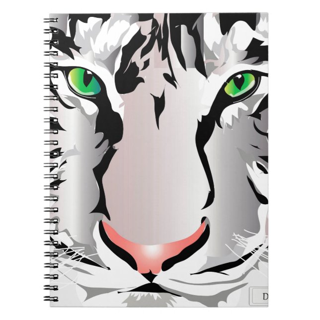 TIGER-WHITE/GREY NOTEBOOK (Front)