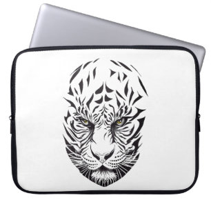 Tiger Wild Animal Nature Illustration Art Tattoo Laptop Sleeve