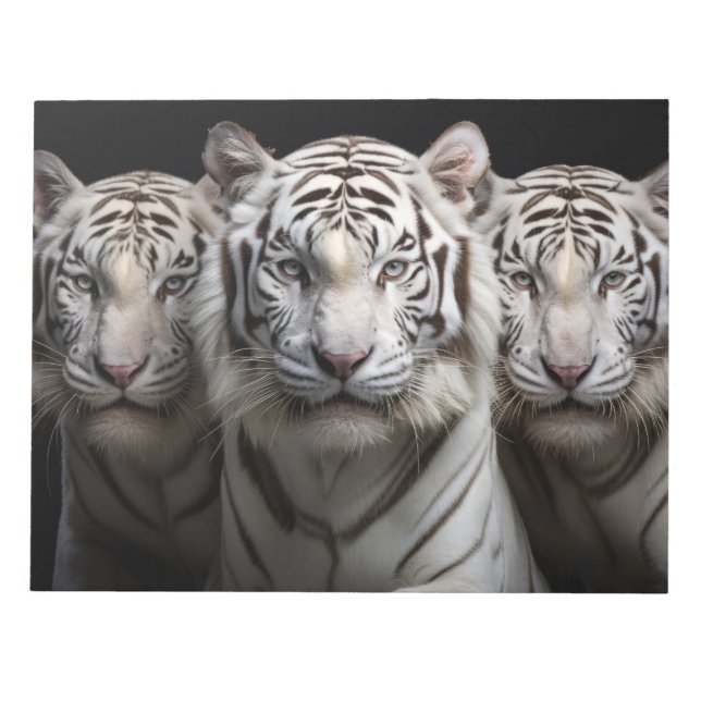 Tiger Wild Animal Portrait Fierce Power Notepad (Front)