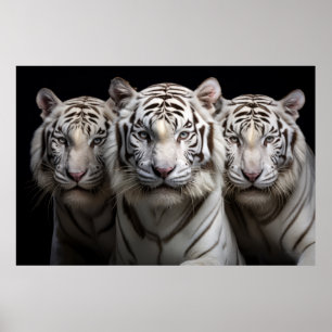Tiger Wild Animal Portrait Fierce Power Poster