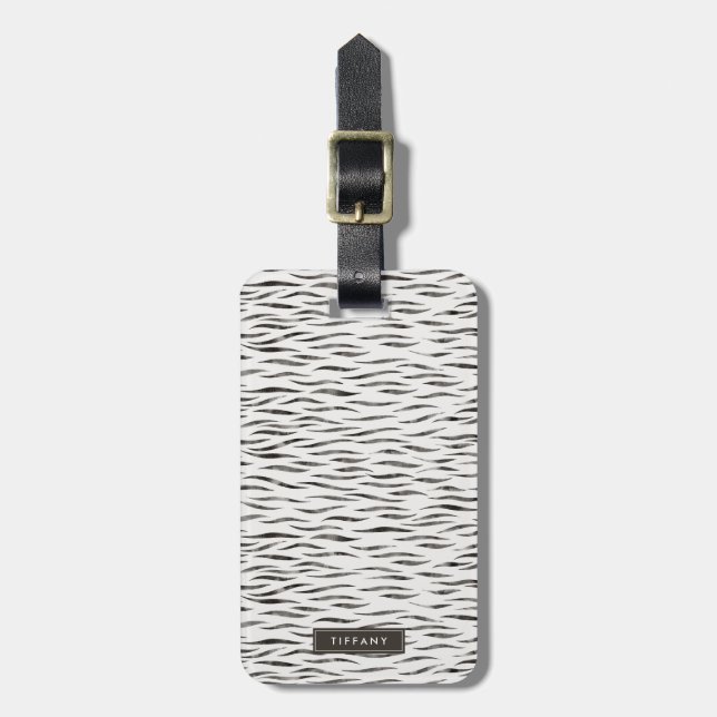 Tiger Wild Animal Skin Pattern Luggage Tag (Front Vertical)