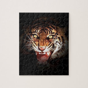 Tiger - Wild Big Cats Animals Art Jigsaw Puzzle