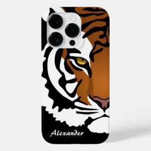 Tiger, Wild Cat on Black Case-Mate iPhone 14 Pro Case