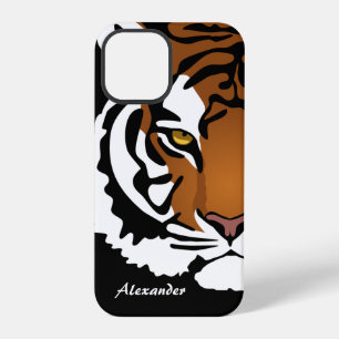 Tiger, Wild Cat on Black iPhone 12 Pro Case
