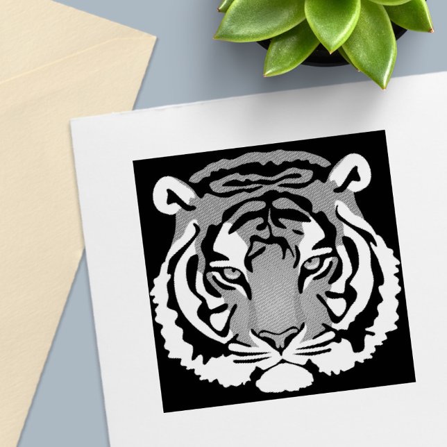 Tiger, Wild Cat on Black Self-inking Stamp (Creator Uploaded)