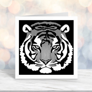Tiger, Wild Cat on Black Self-inking Stamp