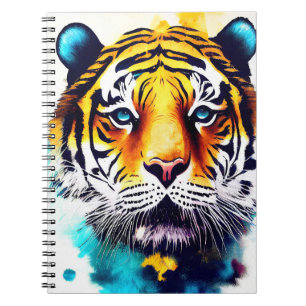 Tiger Wild Nature Animal Color Art Painting Notebook