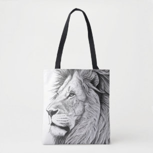 Tiger Wild Nature Animal Illustration Art Drawing Tote Bag