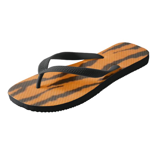 Tiger Wild Print Jandals (Angled)