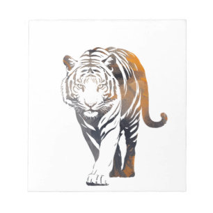 Tiger Wildlife Nature Illustration Silhouette Cool Notepad