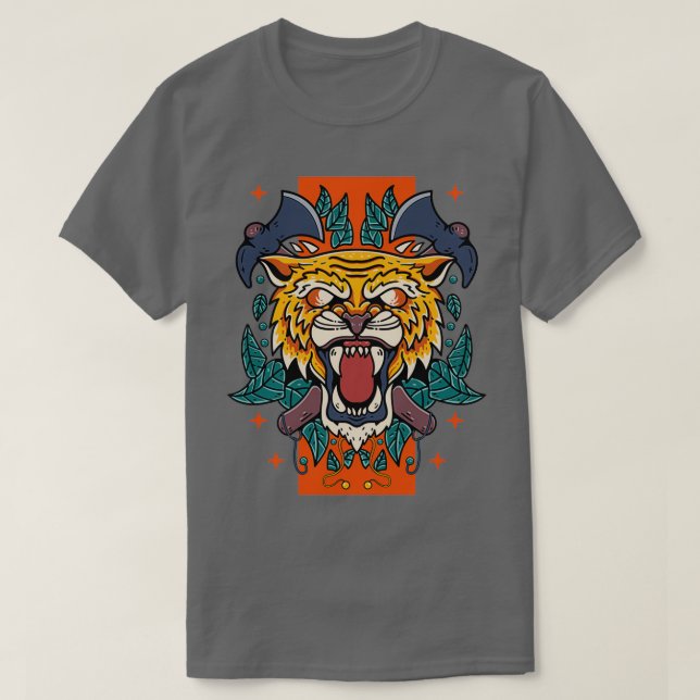 tiger with axe in the background Classic TShirt (Design Front)