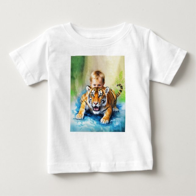 tiger with baby baby T-Shirt (Front)