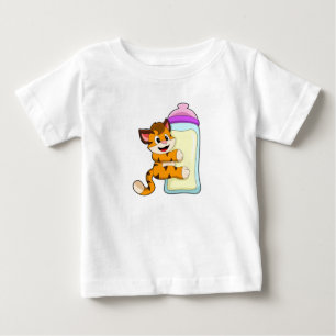 Tiger with Baby bottle of Milk T-Shirt