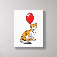 Tiger with Balloon