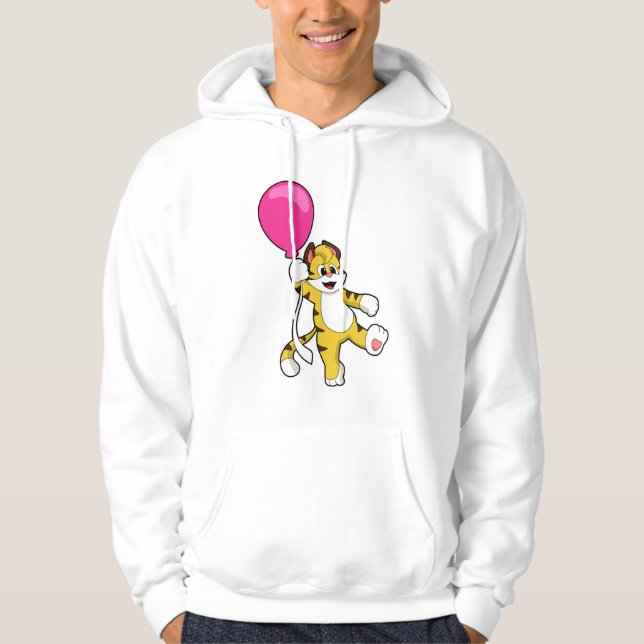 Tiger with Balloon Hoodie (Front)