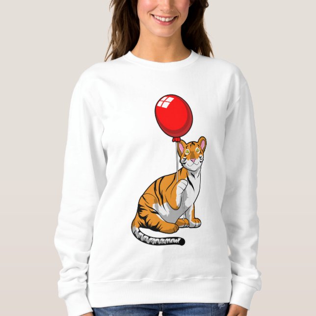 Tiger with Balloon Sweatshirt (Front)