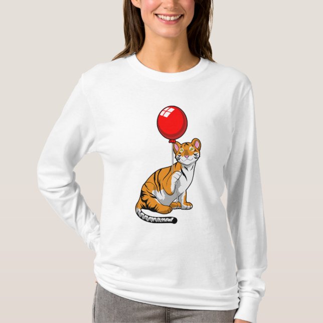 Tiger with Balloon T-Shirt (Front)