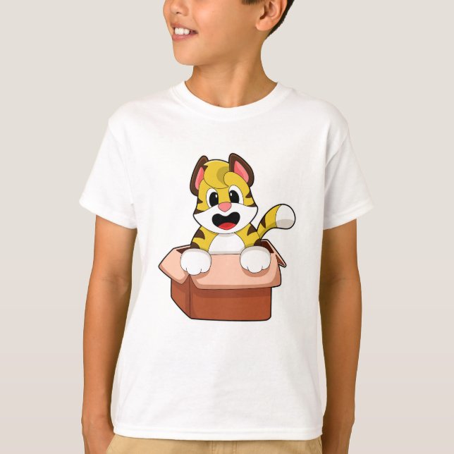 Tiger with Box T-Shirt (Front)