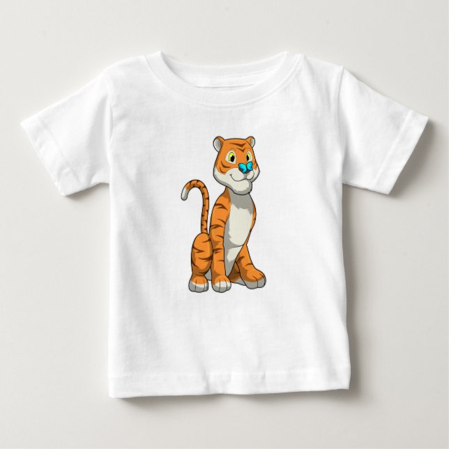 Tiger with Butterfly Baby T-Shirt (Front)